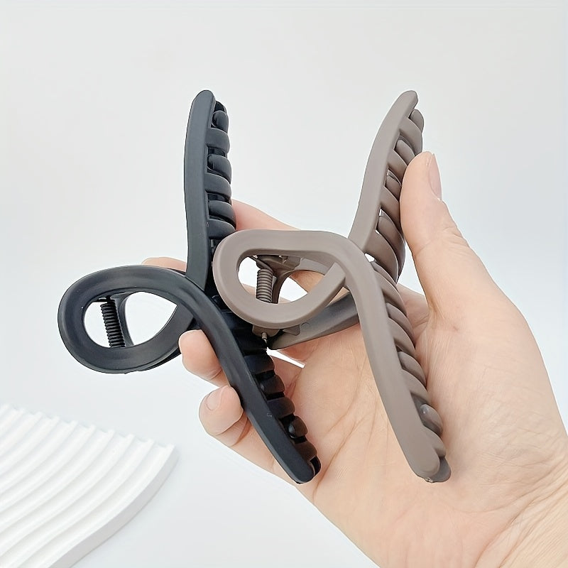 Matte Shark Claw Large Hair Claw Ponytail Holder Women