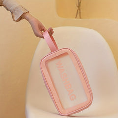 3pc Clear Cosmetic Travel Bag Set Waterproof Toiletry Storage
