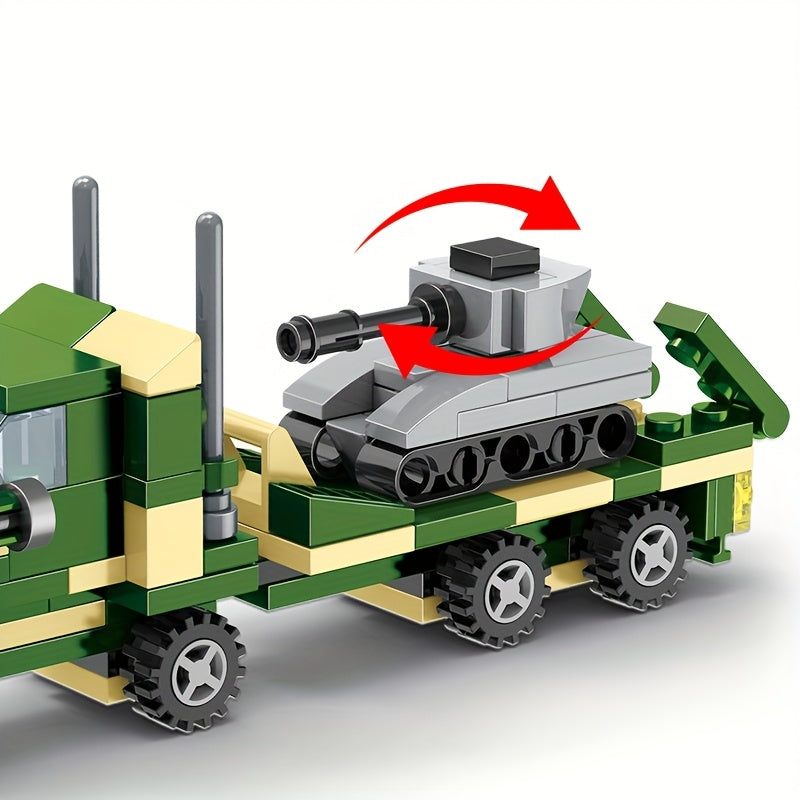 Tank Transport Truck Building Blocks Toy