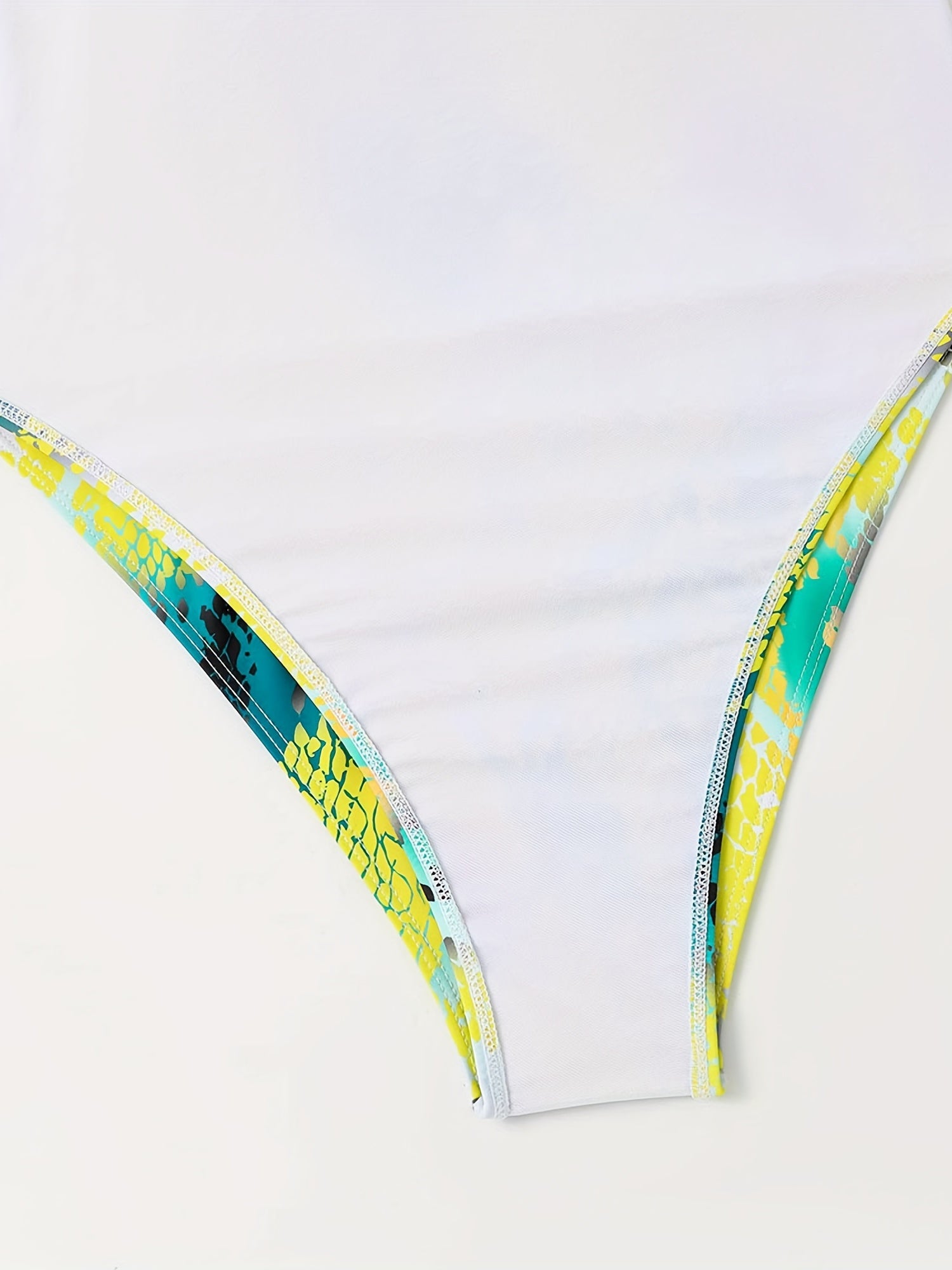  Cami Top & Cut Out Panties Swimsuit Set