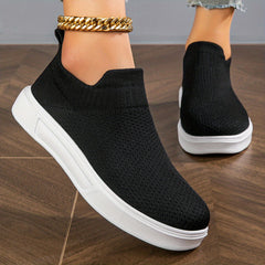 Women's Knit Slip On Sneakers Lightweight Outdoor Shoes