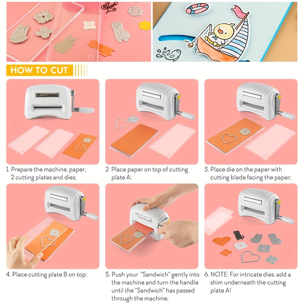 Mini Craft Buddy Die Cutting Embossing Machine for DIY Scrapbooking