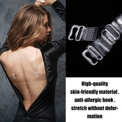 3 Pairs Clear Bra Straps Non Slip Adjustable Shoulder Straps