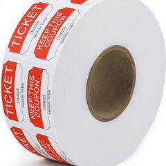 2000 Raffle Tickets Double Roll for Events Entry, Reward, Fundraiser