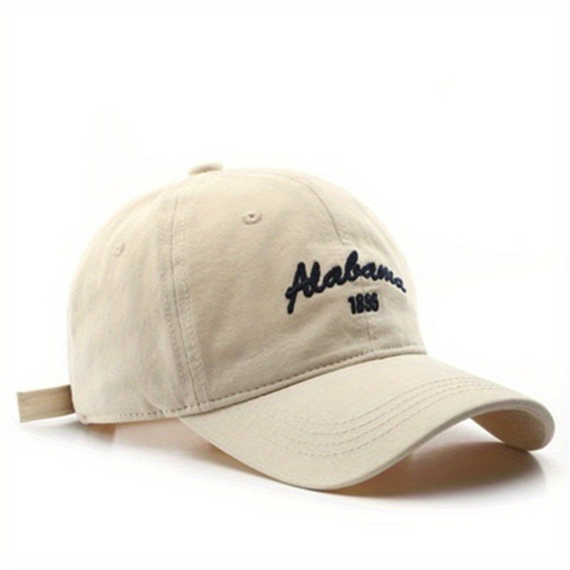 Letter Embroidery Cotton Baseball Cap Solid Hip Hop Sun Hat