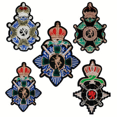 Creative Crown Lion Totem Iron on Embroidery For Men