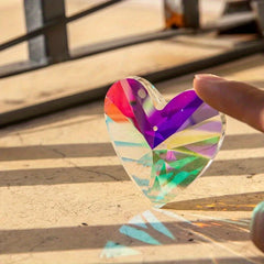Sweet Heart Crystal Suncatcher Rainbow Maker for Outdoor and Indoor Decor