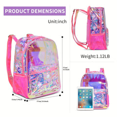 Colorful Transparent Daypack Beach Backpack Kids School
