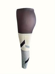  Colorblock High Rise Sporty Leggings