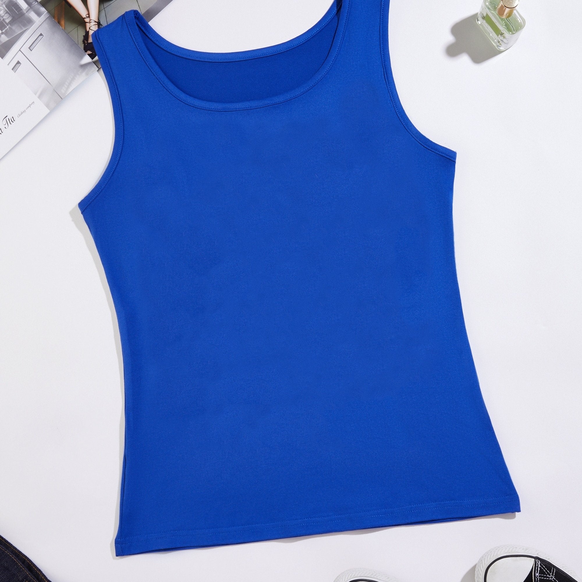 Solid Slim Tank Top Summer Sleeveless Top Women