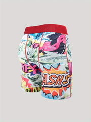 Men's Comics Style Boxers High Stretch Elastic Waist Shorts