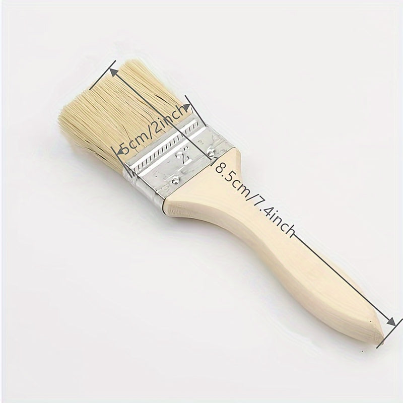 5pcs Wooden Handle Paint Brush Cleaning Hair Brush Long Hair Brush