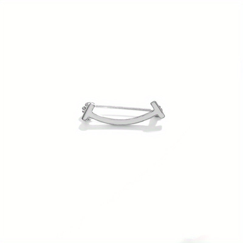 Smile Shape Brooch Pin Shirt Collar Decoration Female