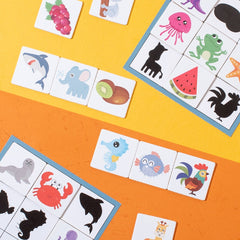 Wooden Shadow Matching Game Puzzle Toy Cognitive Development