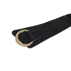 Vintage Wide Belt with Large Pin Buckle for Women