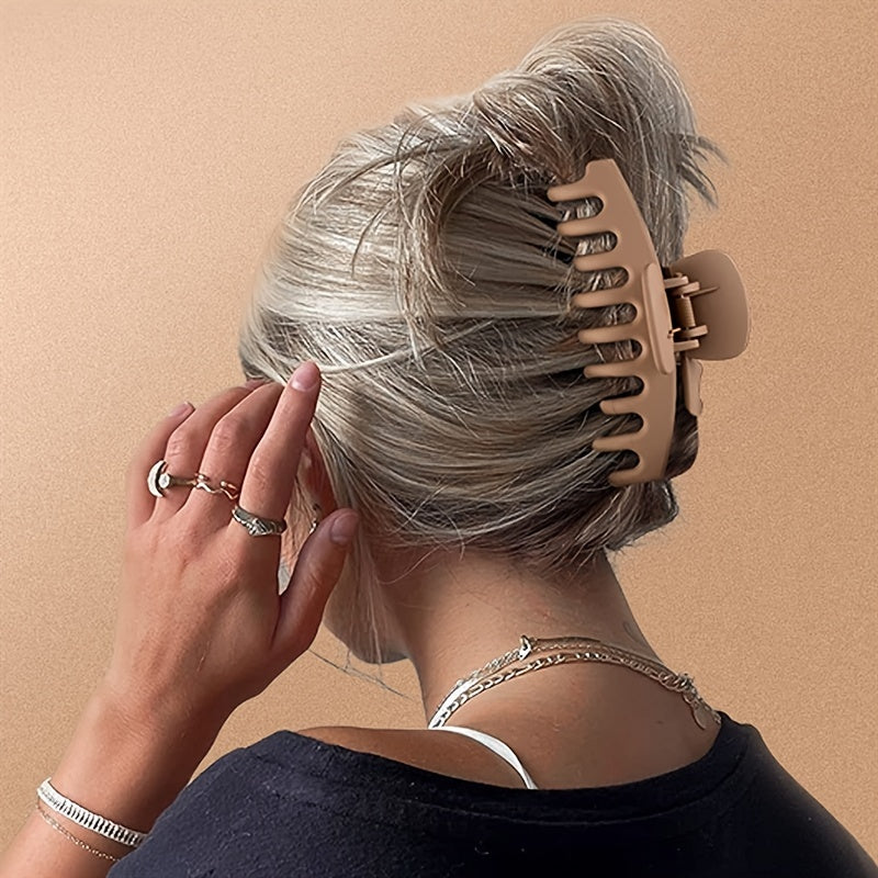 3pcs Matte Oversize Hair Claw Clip Non Slip Strong Hold Grip Hair Jaw Clip