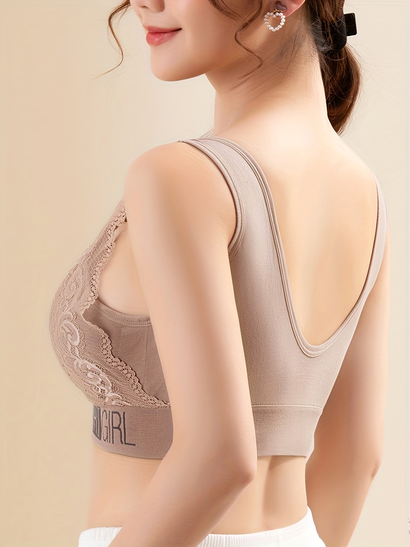 Lace Wireless Bra Soft Stretch Tank Bra
