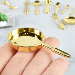 11pcs Mini Spoon Fork Pan DIY Props Food Play Scene Kids Kitchen Utensils Toys