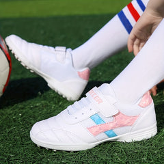Boy's Non Slip TF Football Cleat With Hook And Loop Fastener