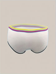  Sexy Colorful Striped Panty, Soft & Stretchy, Contrast Binding
