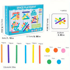 Kids Rainbow Stick Puzzle Montessori Toys Educational Wooden Toy