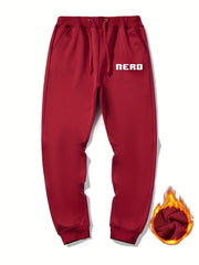 Nerd Letter Print Graphic Drawstring Joggers Men s Sweatpants