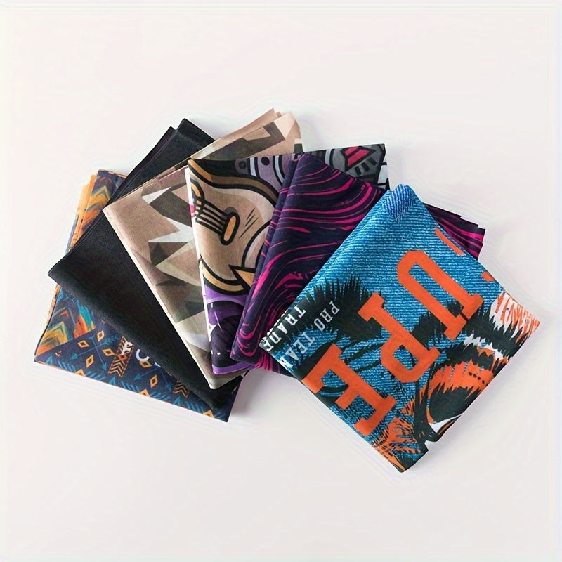 Stylish Printed Headscarf Multifunctional Neck Scarf Towel