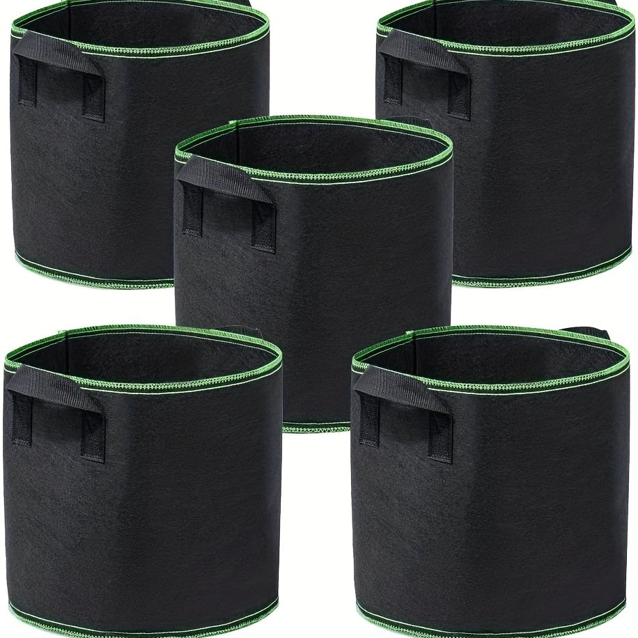 Thickened Nonwoven Fabric Pots 1pc with Handles and Breathable Felt