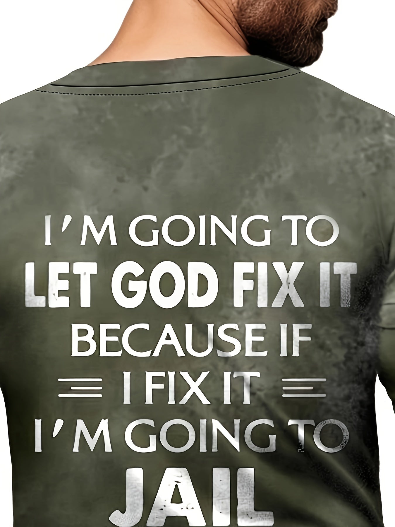Letters Print Men's Long Sleeve Novelty T-shirt for Autumn
