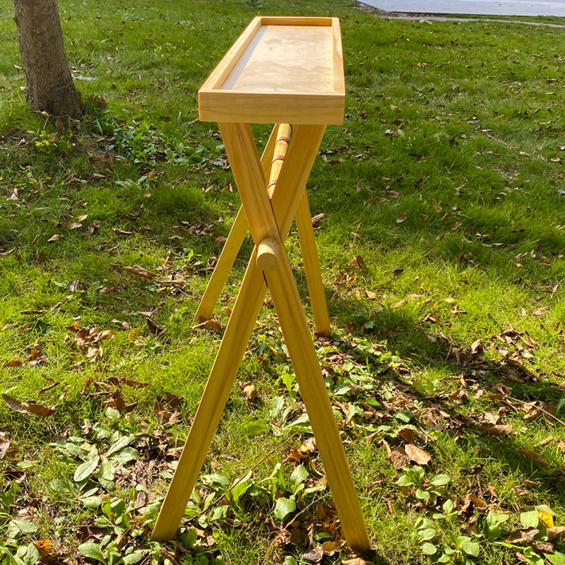 Outdoor Wood Folding Storage Rack for Travel Camping