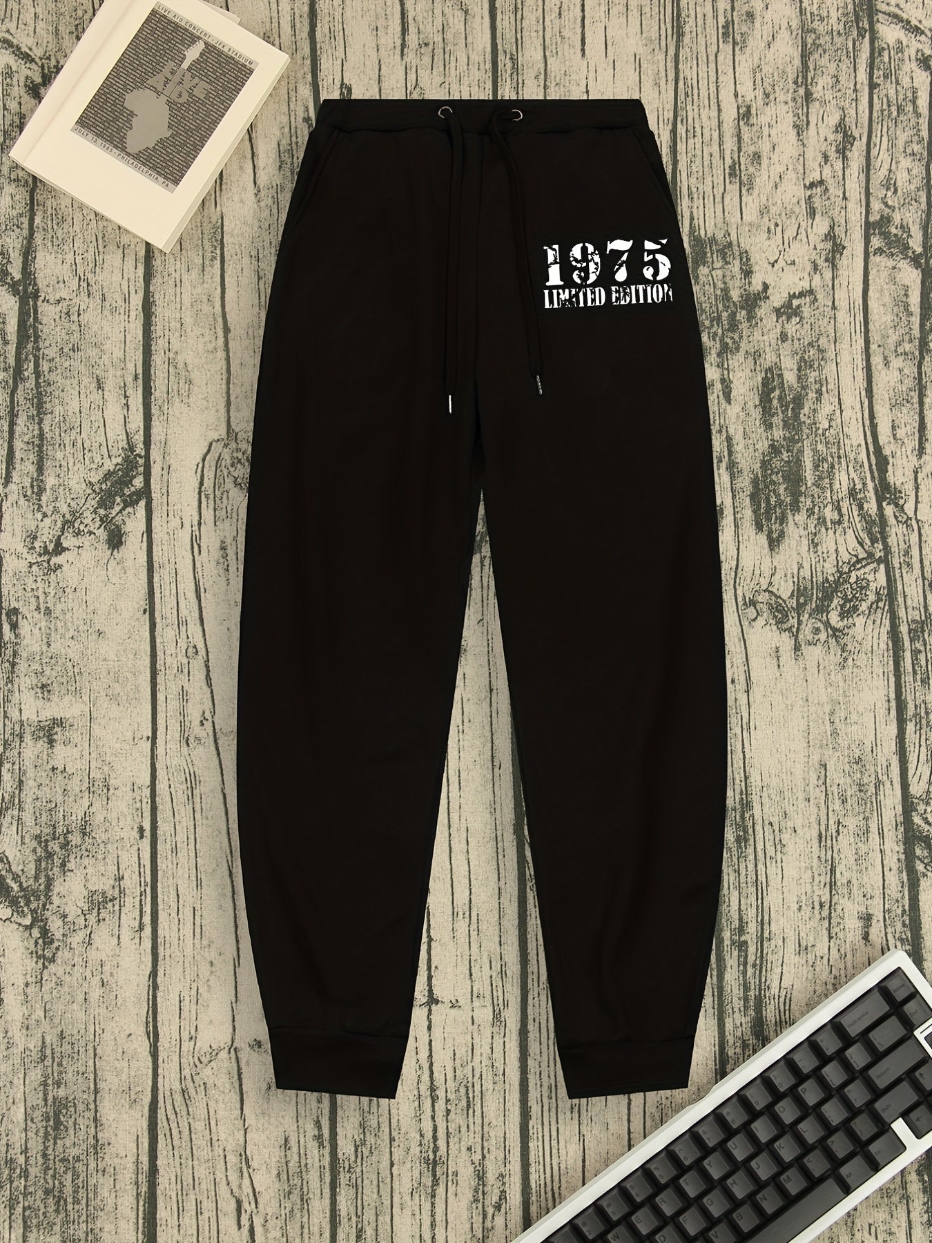 1975 Edition Casual Stretch Drawstring Joggers Men s Pants