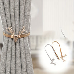 Deer Horn Curtain Buckle Stretchy Rope Tieback