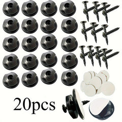 20pcs Car Trunk Hook Mounting Points Luggage Net Hook w/Screws & Adhesive
