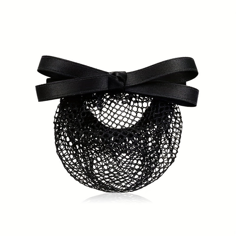 Women's Bow Hair Clip Hair Bun Ponytail Clip Nurse Lady Dance Work Headdress