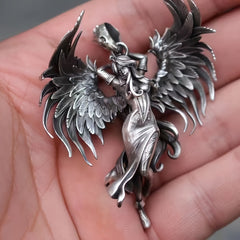 Men's Retro Angel Wings Pendant Necklace