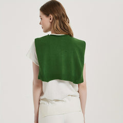 Casual Knitted Shawl Spring & Summer Solid Wrap Windproof Cape Dress Top