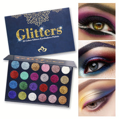 24 Shade Eyeshadow Palette Pressed Glitter Ultra Shimmer Long Lasting