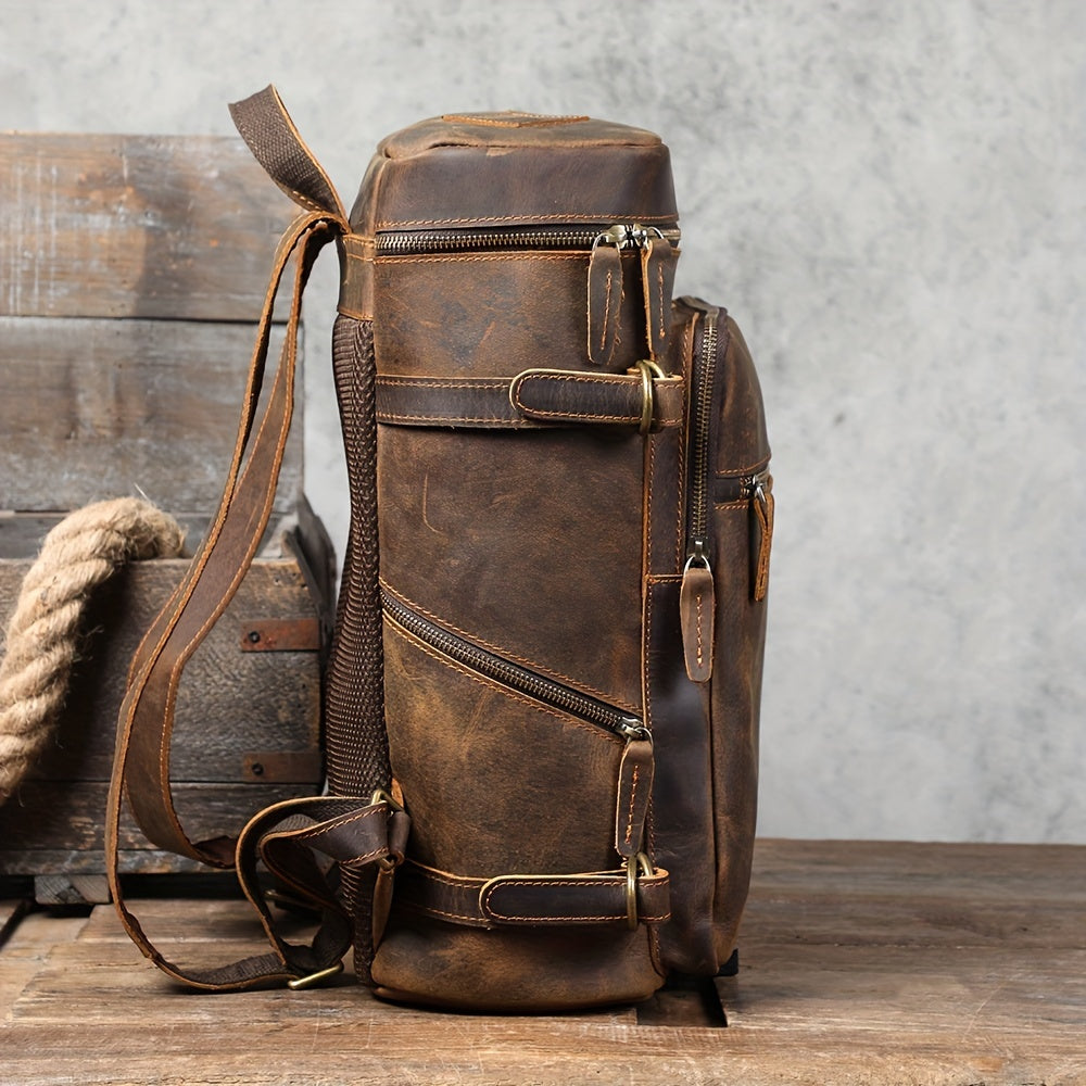Vintage Leather Backpack Laptop Bag School Bag