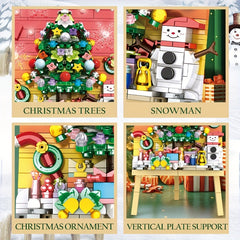 WOMA 3D Christmas Building Blocks Set DIY Snowman & Tree Kit