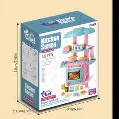 Kitchen Toy Set with Realistic Cooking Utensils Doll Accessories