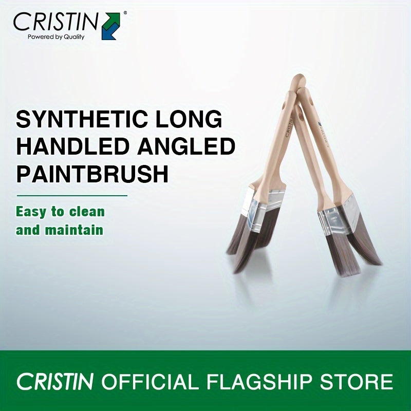 Synthetic Long Handled Angled Paintbrush Easy To Clean