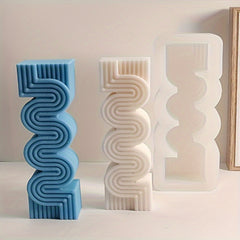 S Geometric Line Candle Mold DIY Soap Silicone Mold Candle Ornament