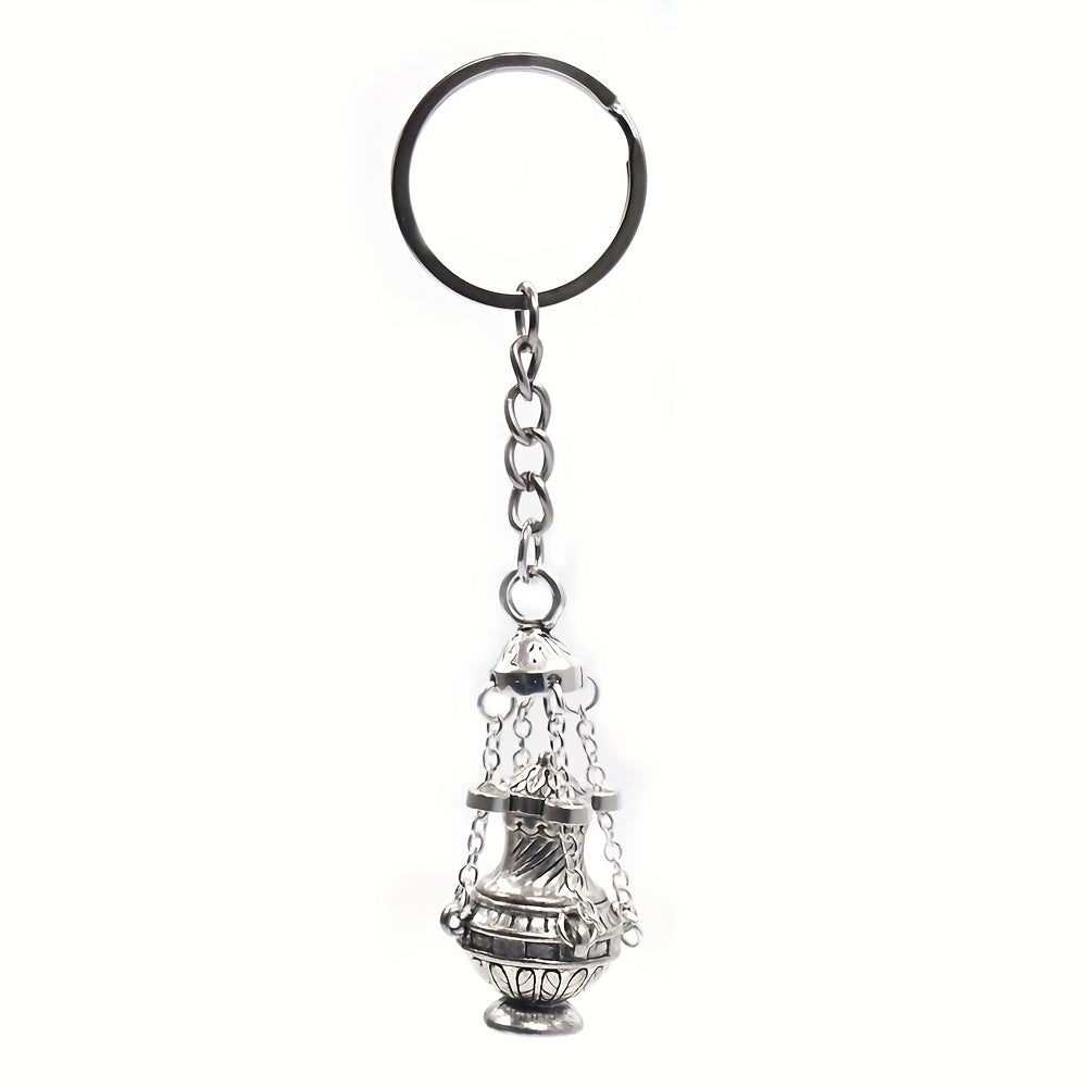 Christian Incense Burner Keychain For Men