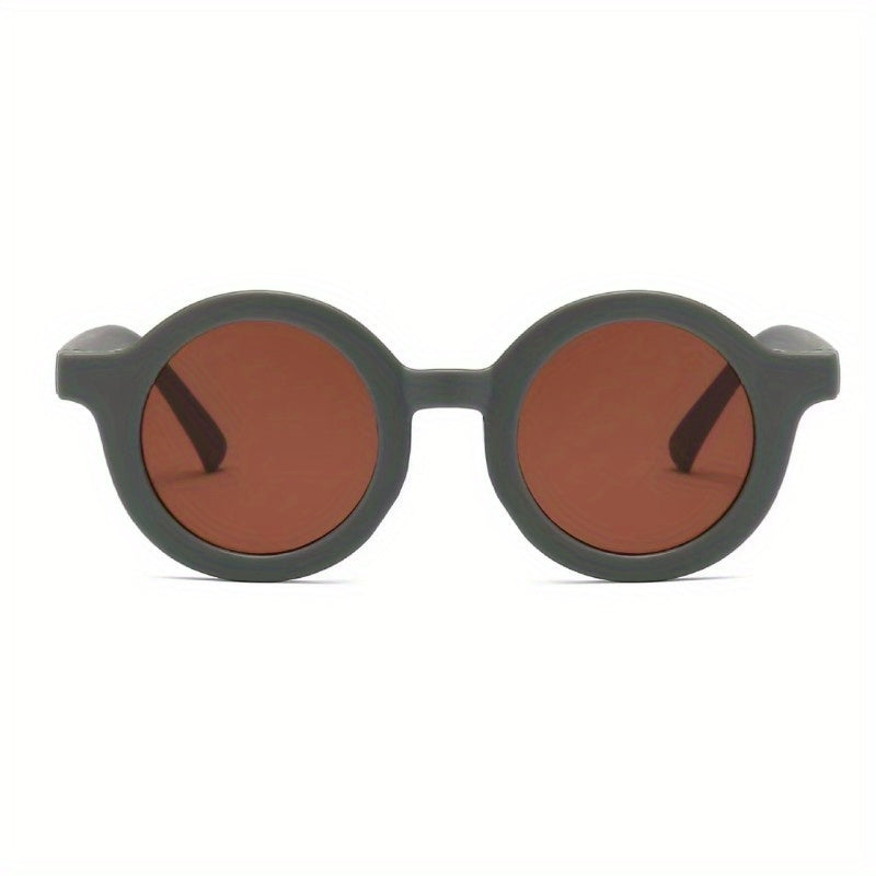 Girls UV Protection Round Frame Sunglasses for Parties and Festivals