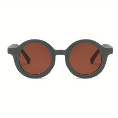 Girls UV Protection Round Frame Sunglasses for Parties and Festivals