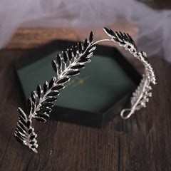 Bridal Crystal Rhinestone Leaf Hairband Tiara Headpiece Hair Ornaments