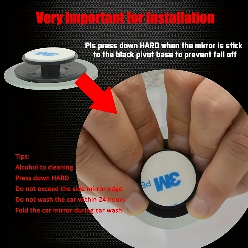 Enhance Safety with 2pcs 360 Rotatable Car Blind Spot Mirrors