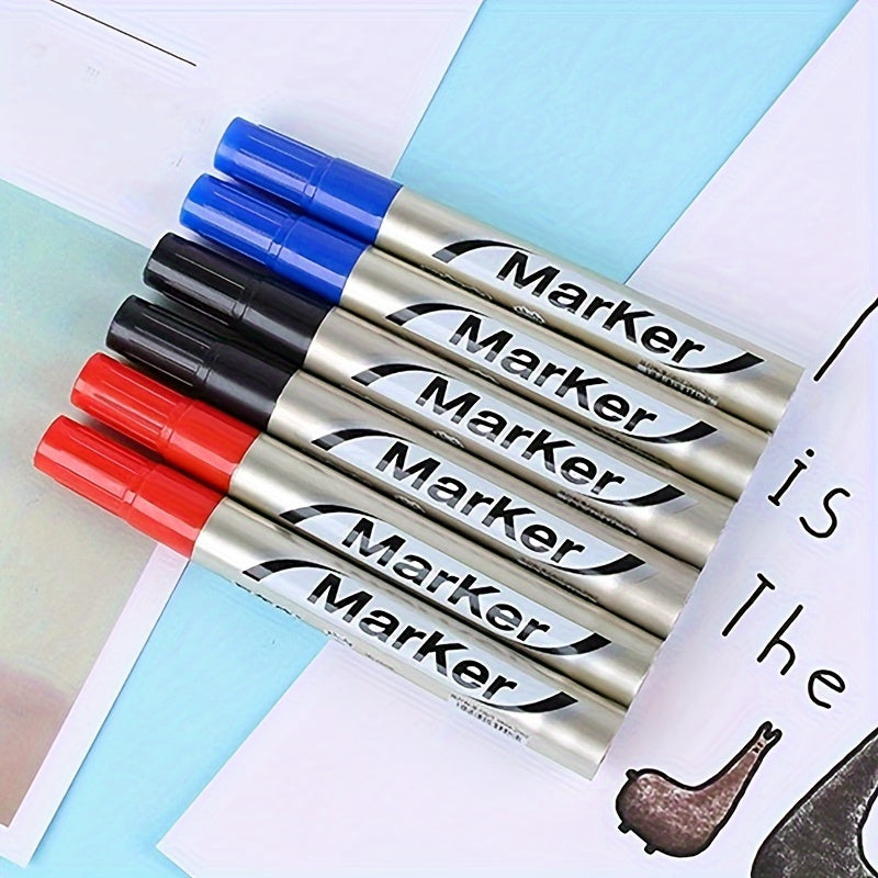 6pcs Whiteboard Marker Erasable Pen Teaching Aid Supplies