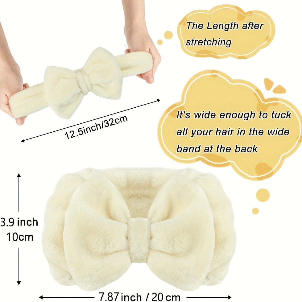 Bowknot Headband Elastic Hair Band for Washing Face Makeup