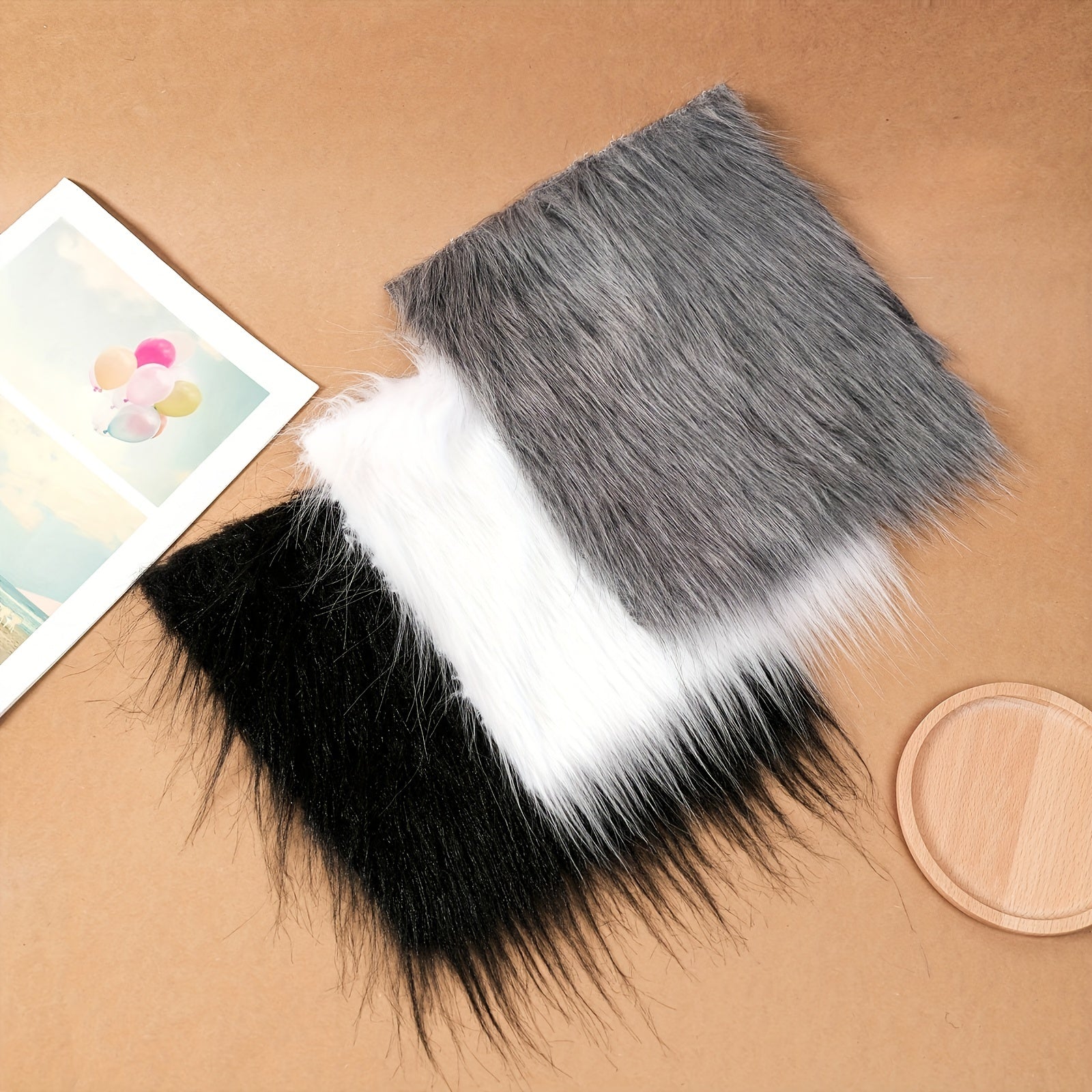 Artificial Fur Square Fabric Sewing Fabric Beard Hair Toy Doll DIY Cosplay